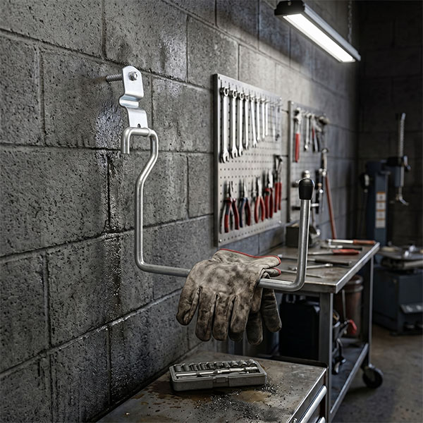 MINUTEX Portatutto da Parete a L in Acciaio Zincato Bianco - MINUTEX - Immagine 3
